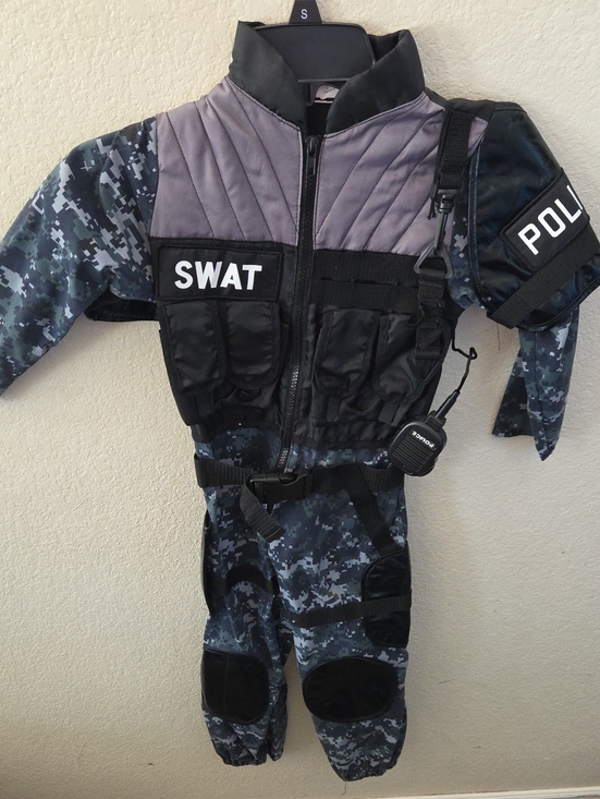 Other - Kids SWAT Police Tactical Costume - Blue Camo